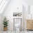 White Freestanding Over Toilet Space Saving Organizer Rack, Double Door Open Shelf Storage Unit