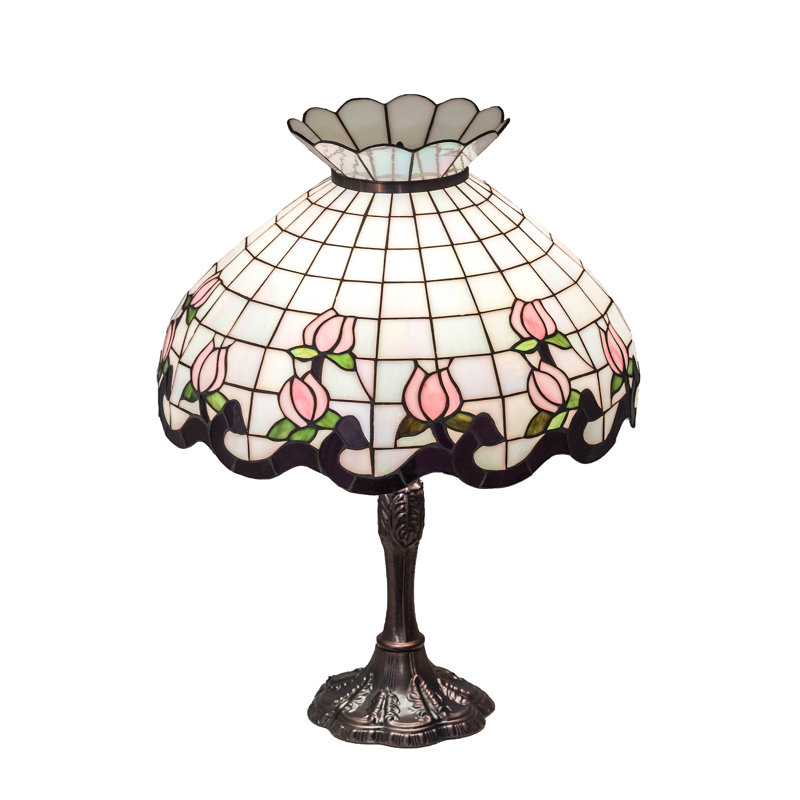 Aqib Table Lamp, Pink/White