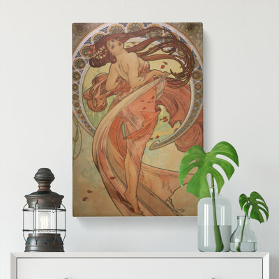 The Dance by Alphonse Mucha - Wrapped Canvas