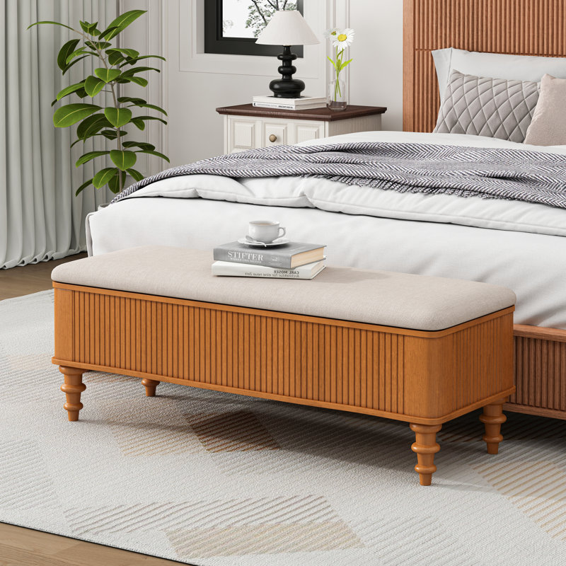 Banc de rangement multifonctionnel avec repose-pieds