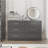 Black Color Large 6 Drawers Chest Of Drawer Dressers Table With Golden Handle-1993264659