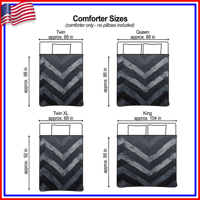 Chevron Wood Texture Comforter, Twin Extra Long