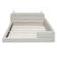 Grand lit plateforme tapissier avec 2 lampes de lecture, noir-2064795077