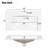 30" Single Bathroom Basin Sink, Vanity Top Only, 3-Faucet Holes, Resin