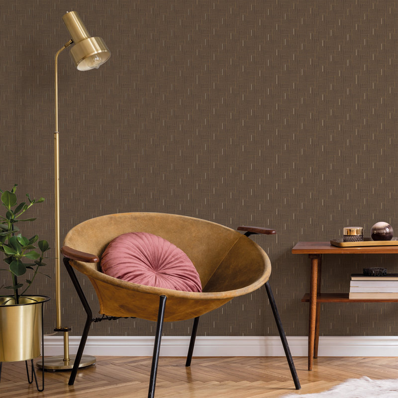 Luxe Labyrinth Wallpaper, Tan