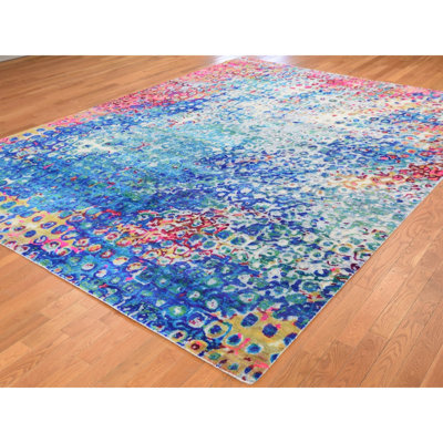 One-of-a-Kind 9' X 12' New Age Area Rug in Blue