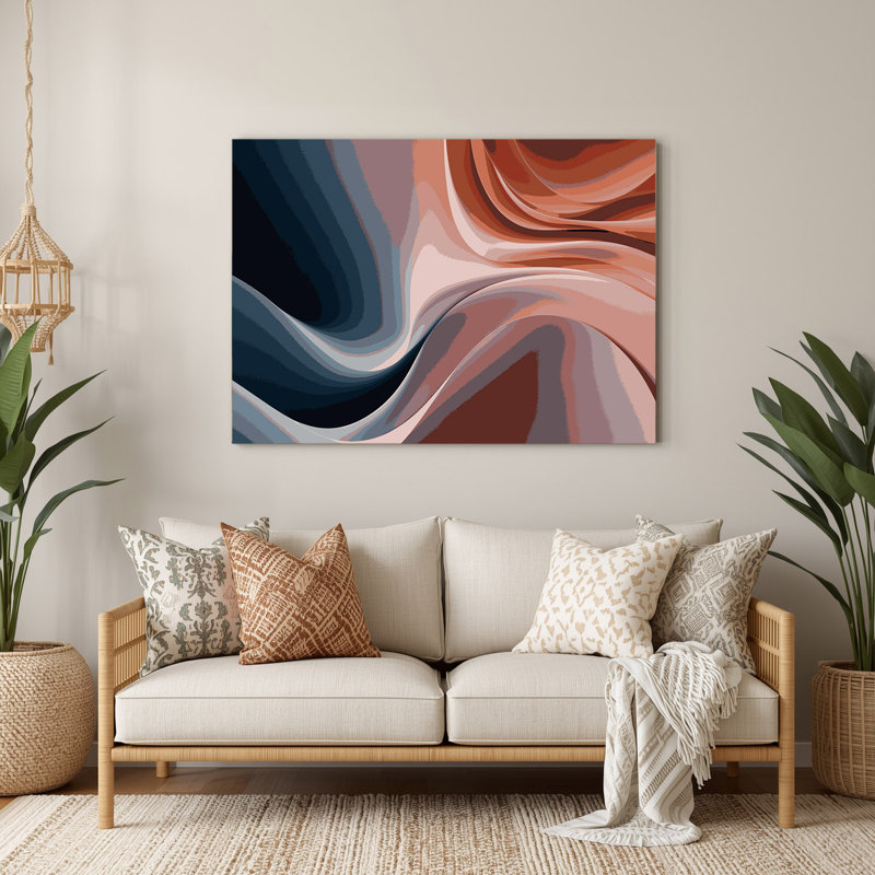 Gradient Abstract 30, art mural en métal brun, H 12 po x l 18 po