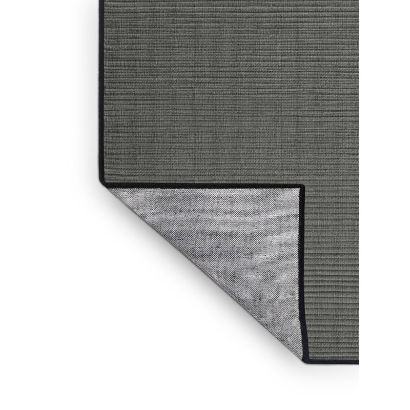 Tapis gris uni lavable à la machine, Rectangulaire 3 pi x 5 pi