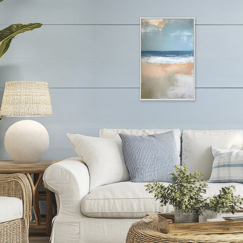 Belle journée à la plage, estampe numérique abstraite, design par Ramona Murdock, H 18 po x l 12 po