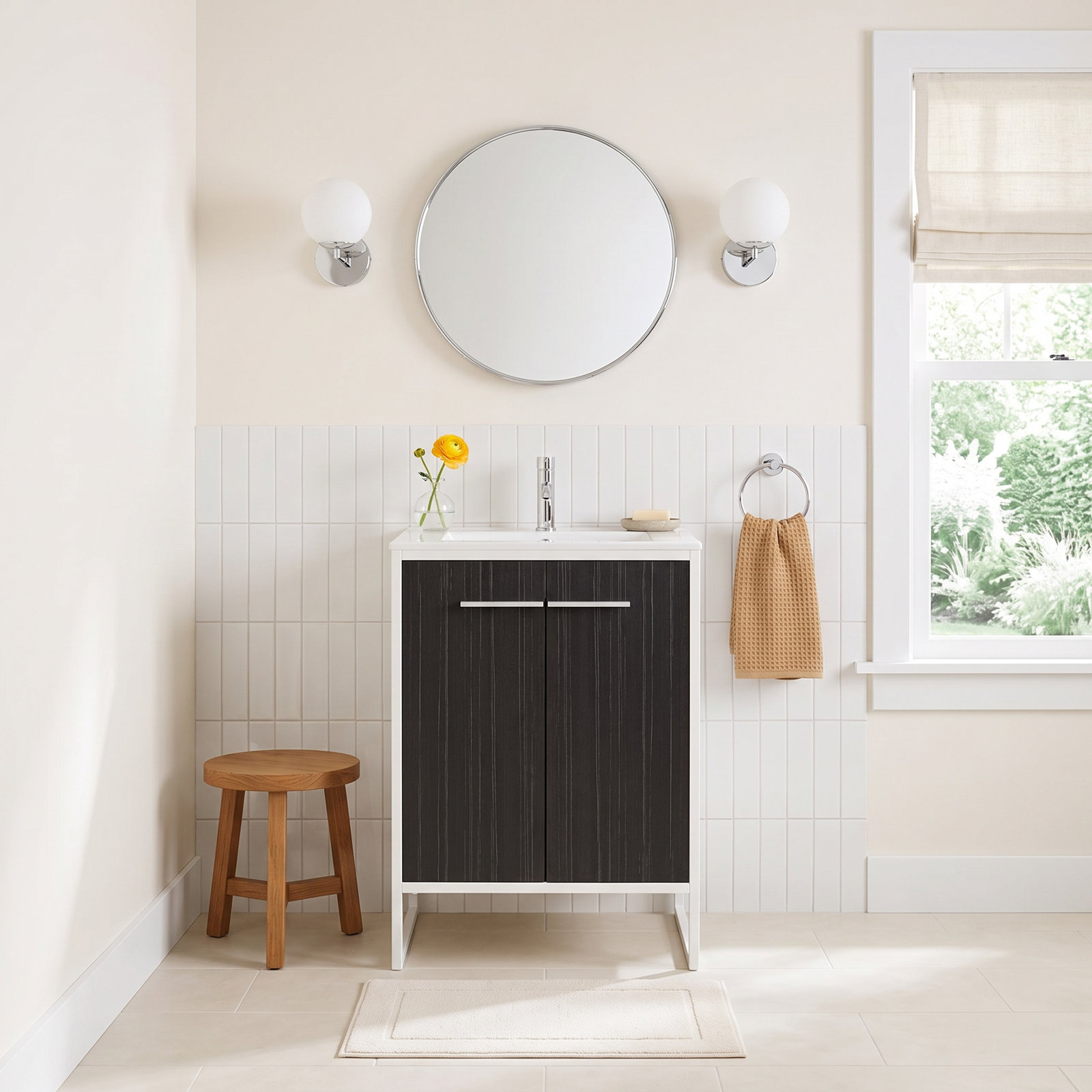 Saray 24'' Single Bathroom Vanity, Dawn Gray