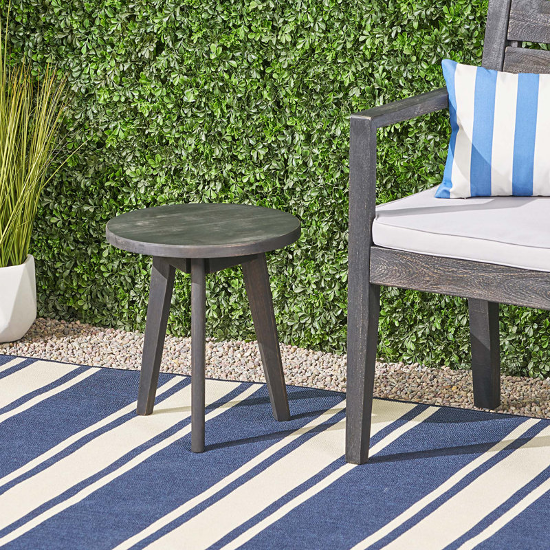 Side Table for Small Spaces, Dark Gray