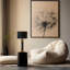 Lampe de table colonne en métal texturé-100852267