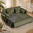 3-in-1 Convertible Sleeper Sofa with Pullout Bed and Side Storage