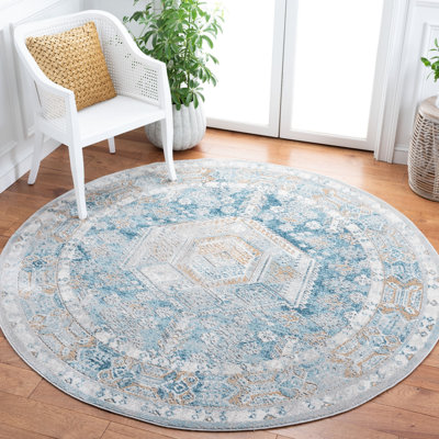 Tapis bleu / doré Qumin