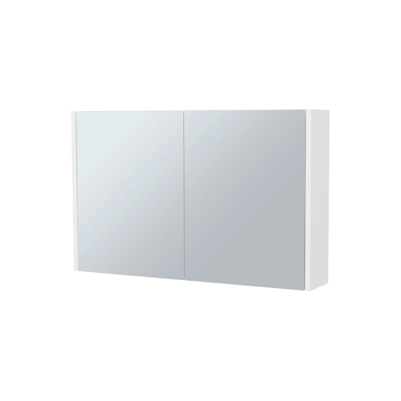 Armoire à pharmacie blanche avec miroirs inclus et 2 portes, Blanc