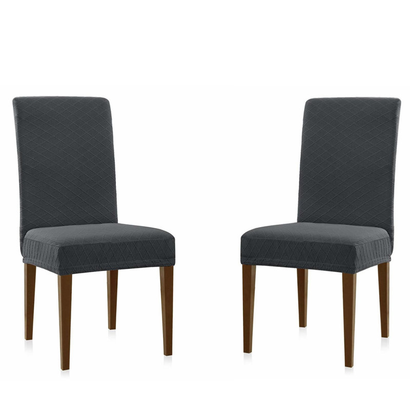 Box Cushion Dining Chair Slipcover, Gray