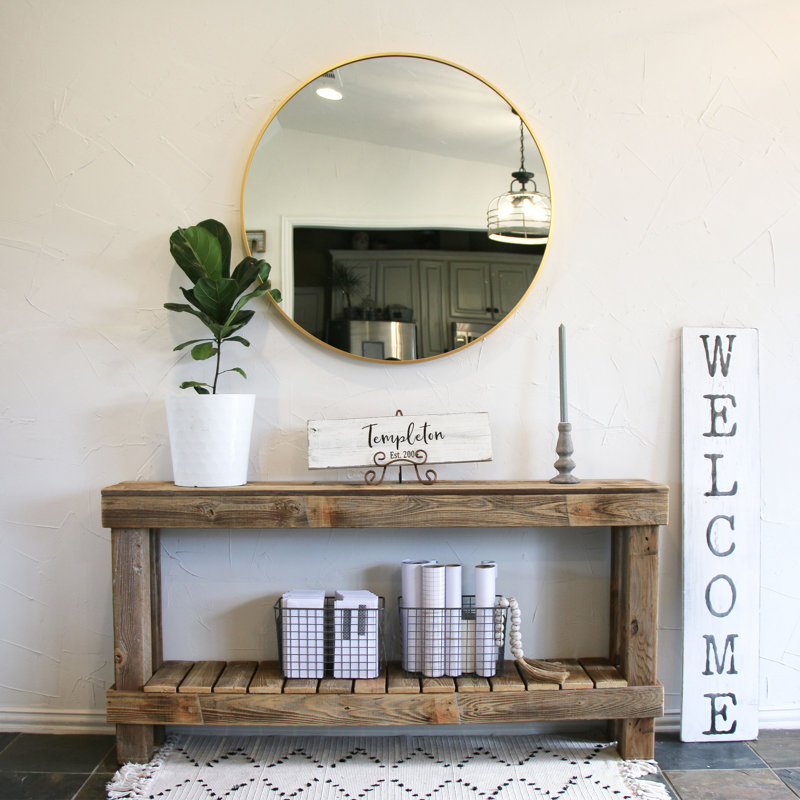 Josh Solid Wood Console Table, Natural, 60"