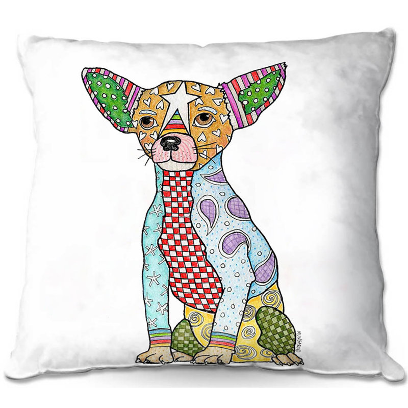 Reversible Throw Pillow, 18" x 18", White