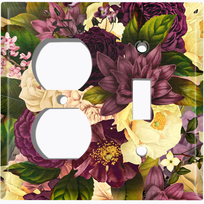 Patterned 2 - Gang Combination Plate Standard Combination Wall Plate