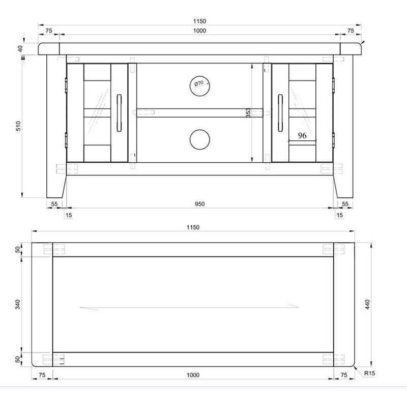 Ashly TV Stand for TVs up to 50"