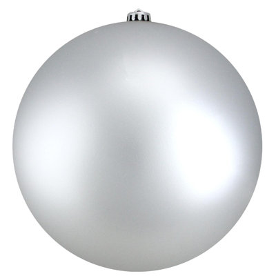 Silver Shatterproof Matte Commercial Christmas Ball Ornament