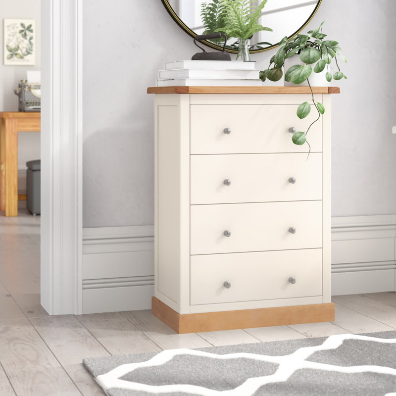 Moana 70cm W 4 - Drawer Chest of Drawers, Waxed Pine