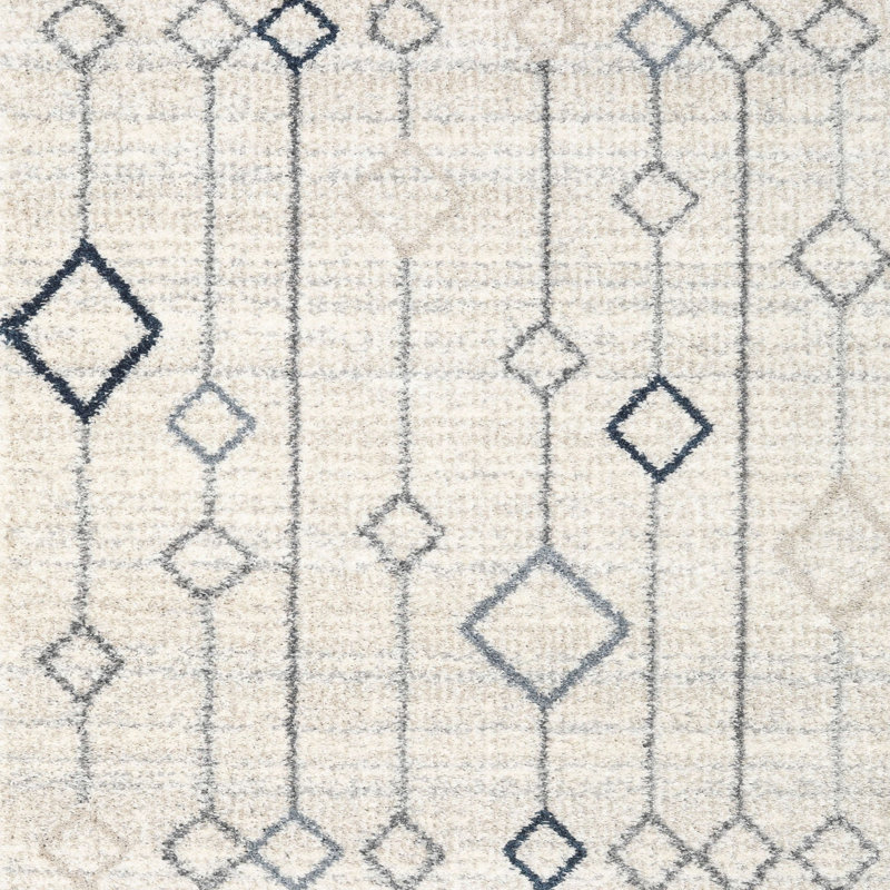 Tapis contemporain ivoire, Carré 4 pi