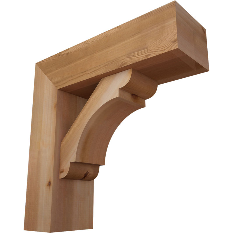 Olympic Block Offset Brace Bracket, 24 x 24, 7 1/2"W Western Red Cedar (Smooth)