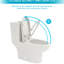 Toilette en céramique à double chasse - Absorption d'eau faible, utilisation à long terme sans problème, chasse d'eau moderne, design élégant et contemporain