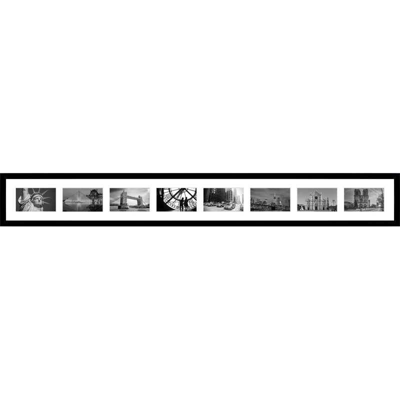 Lareka Wood Picture Frame with Mat, Black
