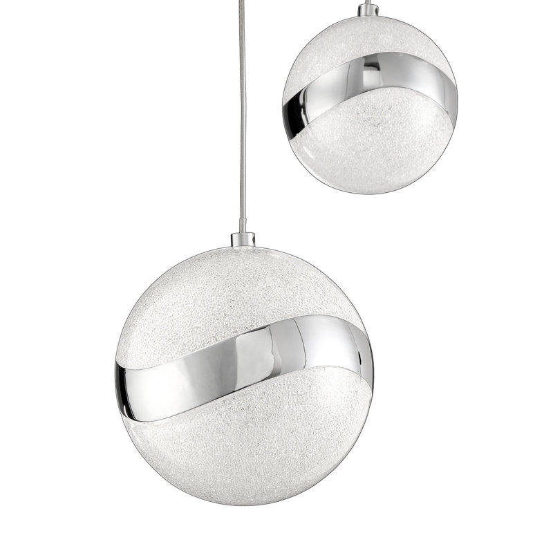 Luminaire suspendu à DEL 13 lumières Mystyke, Chrome