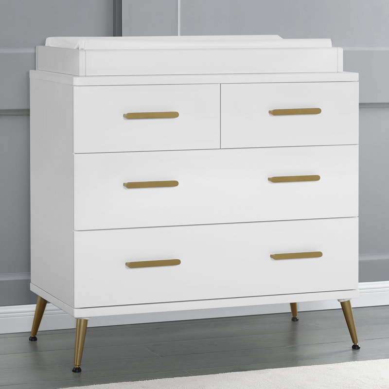 Sloane 4 Drawer Dresser, Acorn/Matte Black