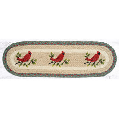  Tapis d'escalier ovale 8,25 po x 27 po ST-OP-25 Holly Cardinal