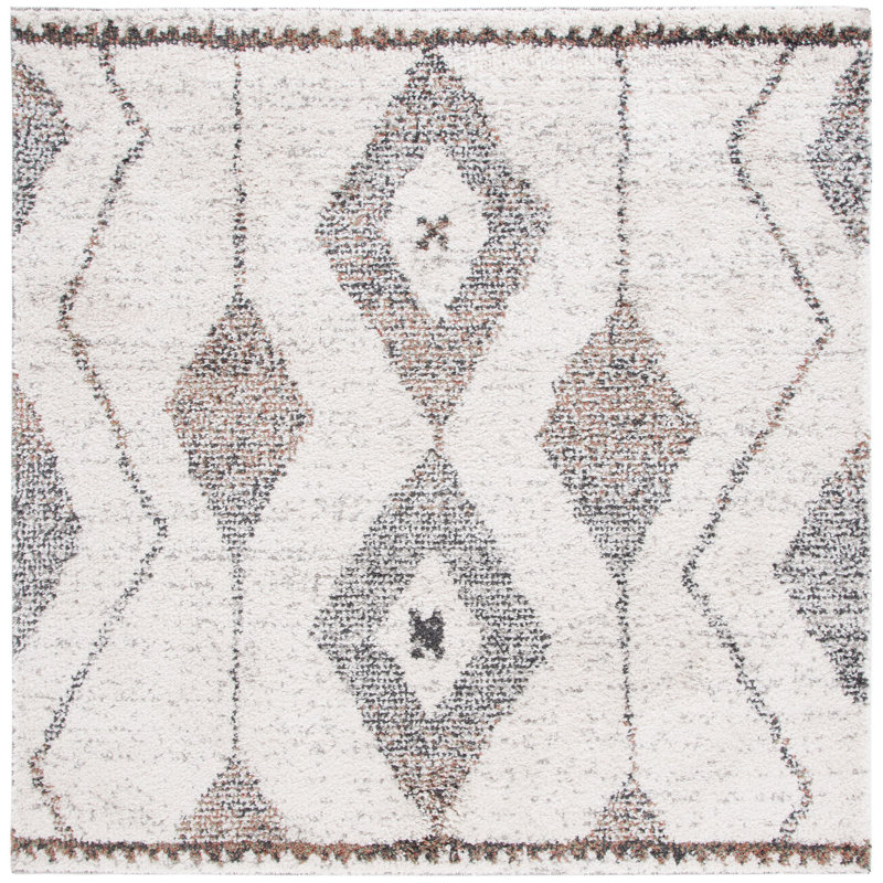 Jericho Shag Performance Geometric Rug, Square 6'7"