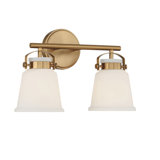 Luminaire de meuble-lavabo 2 lumières Gleanarm en laiton chaud