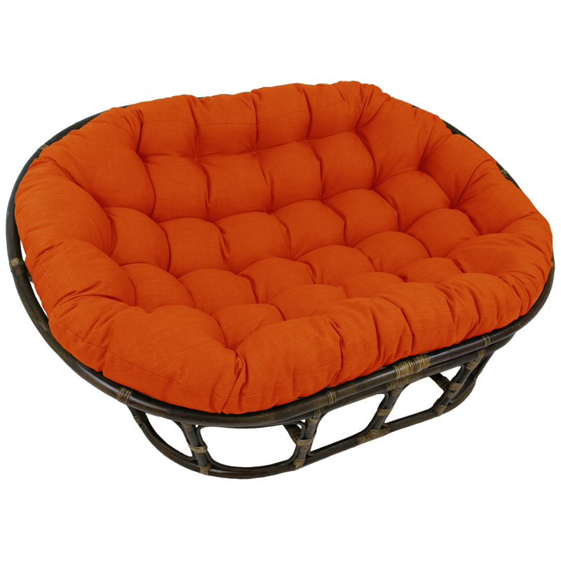Outdoor 8'' Papasan Seat Cushion, Tangerine Dream