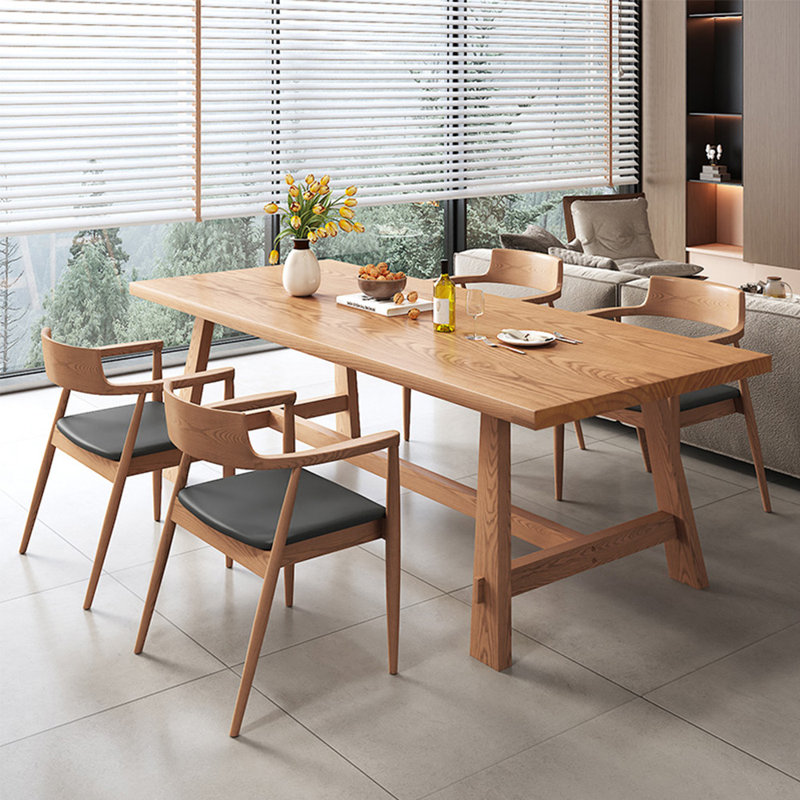 Ensemble de table de salle à manger en bois massif de style nordique, H 29,5 po x L 70,8 po x l 31,4 po
