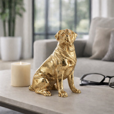 Figurine moderne en métal pour chien - Décoration de salon