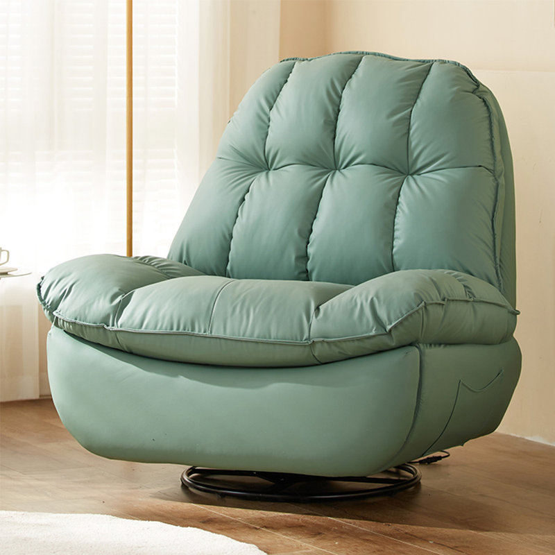 Fauteuil inclinable en similicuir Surianna, Cyan