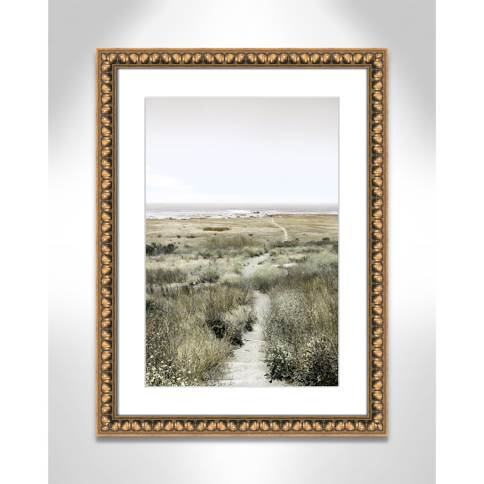 Toscani "Footpath to Paradise" Print, 18 W x 24 H x 1.13 D, Gold Bead