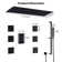 35”L x 12”W Flush-Mount LED Bluetooth Music Rainfall Shower System with Smart Touch Screen Display