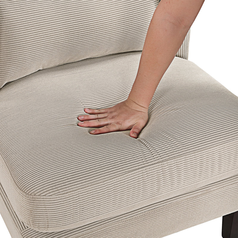 Upholstery Accent Chair  With  Pillow, Taupe