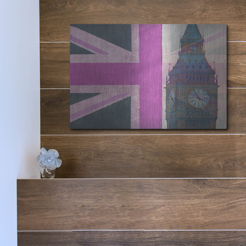  «London Calling» par Brittany Evans, art mural en métal, 16 po x 12 po, H 12 po x l 16 po