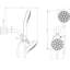 Pomme de douche ronde multifonctionnelle 4,7 po-77055381