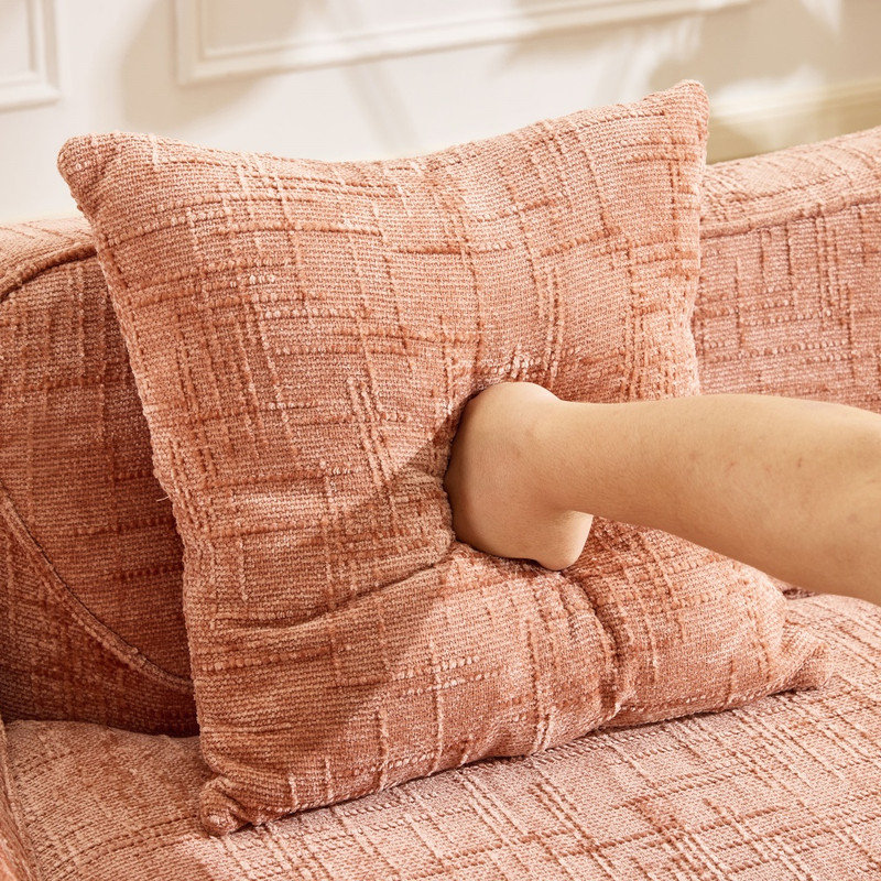 Canapé comprimé rose incurvé 2 places, causeuse compacte avec accoudoirs et 2 coussins décoratifs pour petit appartement, salon ou chambre