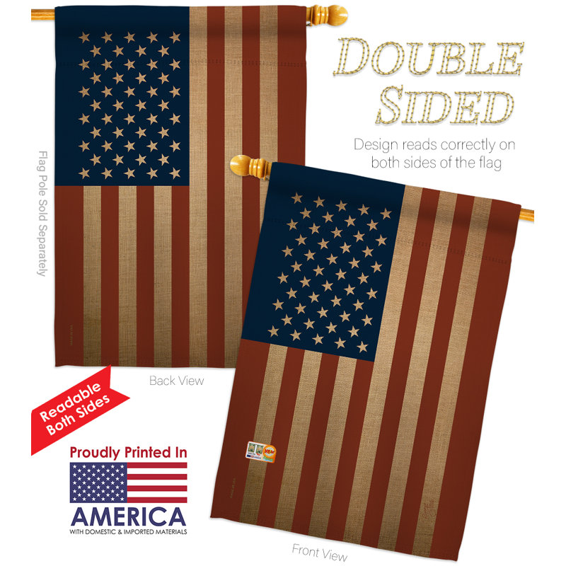 L 40 x 28 po états-unis à l’impression de polyester décoratif à 2 côtés. ensemble de drapeau