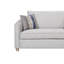Causeuse en tissu sable - 2 coussins en duvet