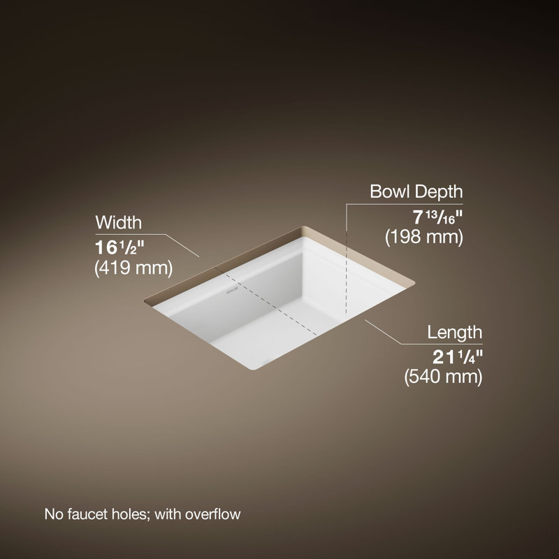 Artifacts 21-1/4 In. Rectangular Undermount Bathroom Sink