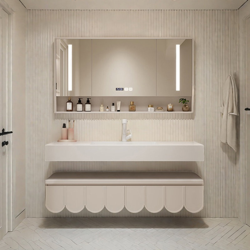 Simple and modern style bathroom cabinet, 51.1"