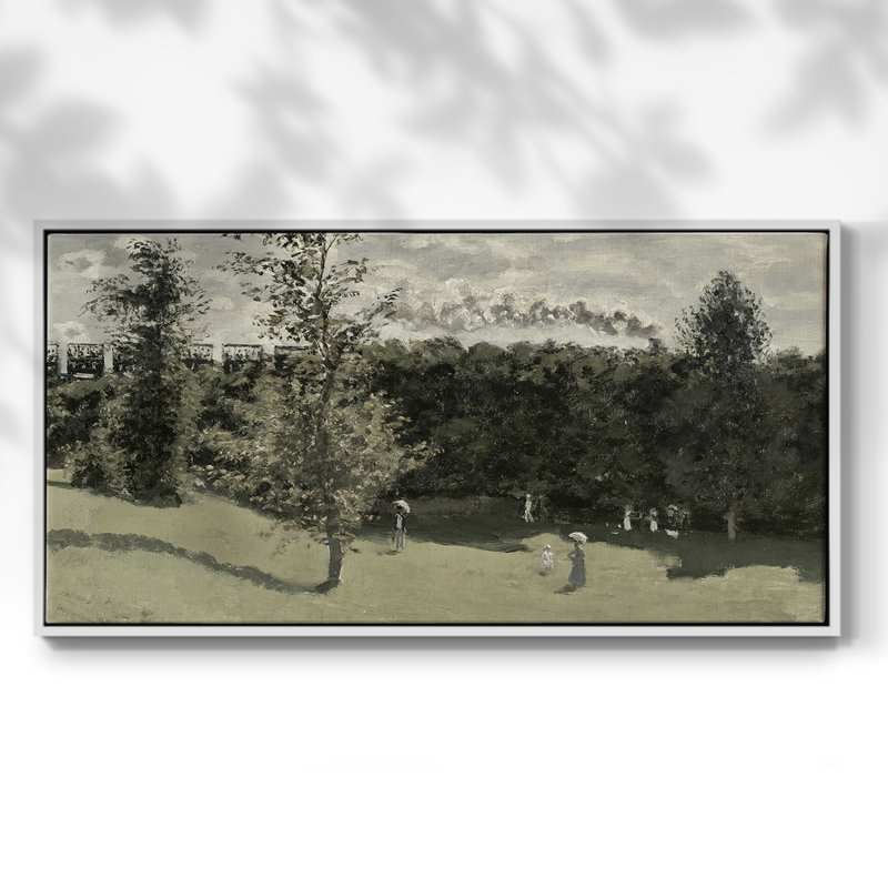 Paysage, série DCLxxix, galerie encadrée, prête à être accrochée, H 25 po x l 49 po, Blanc